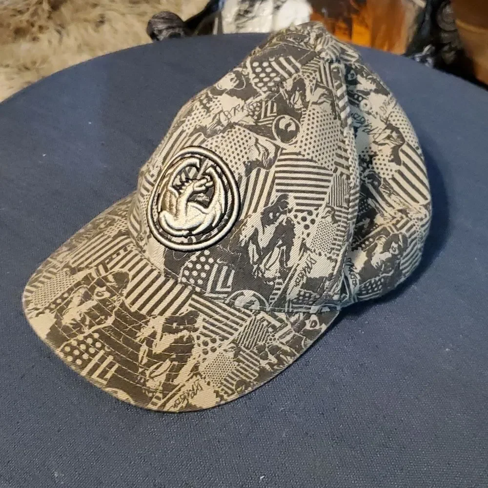 DRACONIS OBSCURO tan Ball Cap - Printed, Embroidered, Fitted Flex Fit Size: S-M‎